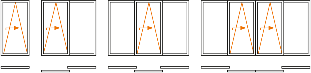 Apertura puerta osciloparalela