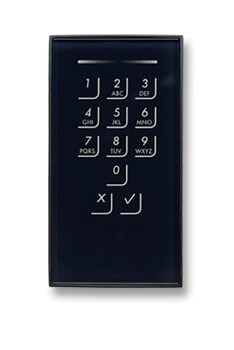Apertura de la puerta mediante código en teclado numérico